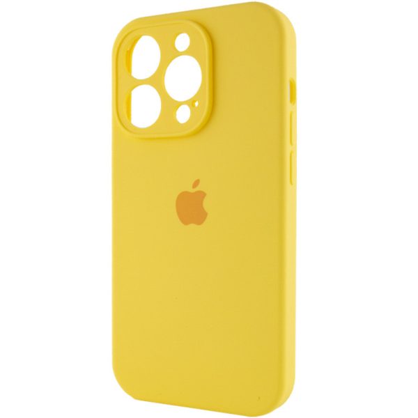 Чохол для iPhone 15 Pro Max Жовтий Silicone Case Full Camera Protective - Зображення 3