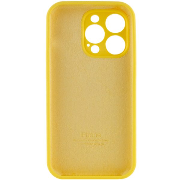 Чохол для iPhone 15 Pro Max Жовтий Silicone Case Full Camera Protective - Зображення 4