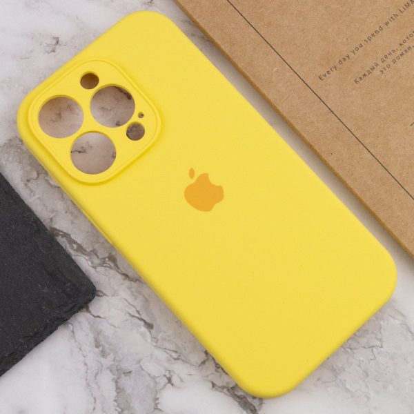 Чохол для iPhone 15 Pro Max Жовтий Silicone Case Full Camera Protective - Зображення 5