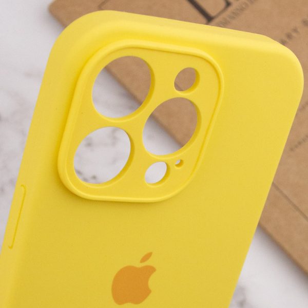 Чохол для iPhone 15 Pro Max Жовтий Silicone Case Full Camera Protective - Зображення 6