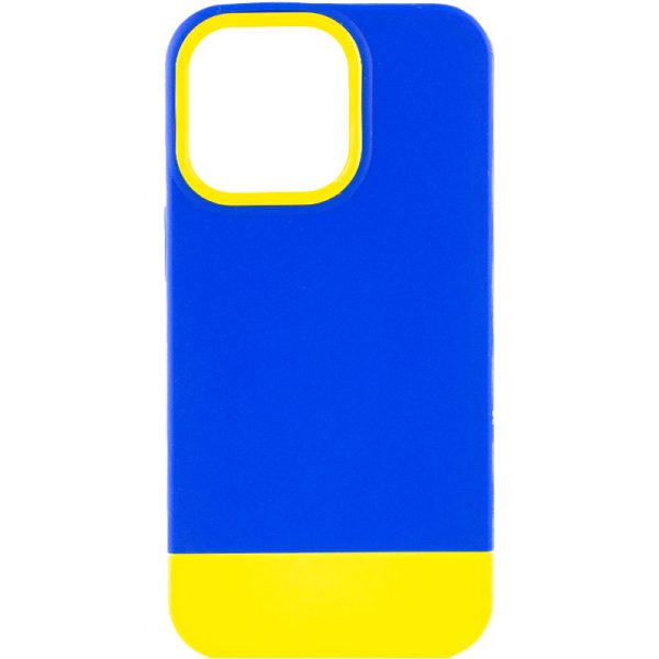 Чохол для iPhone 13 Pro Синій TPU+PC Bichromatic