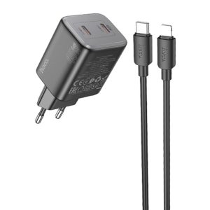 Зарядний пристрій Hoco N42 Elogiado 2C PD45W + Type to Lightning