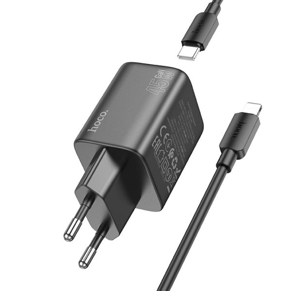 Зарядний пристрій Hoco N42 Elogiado 2C PD45W + Type to Lightning - Зображення 2