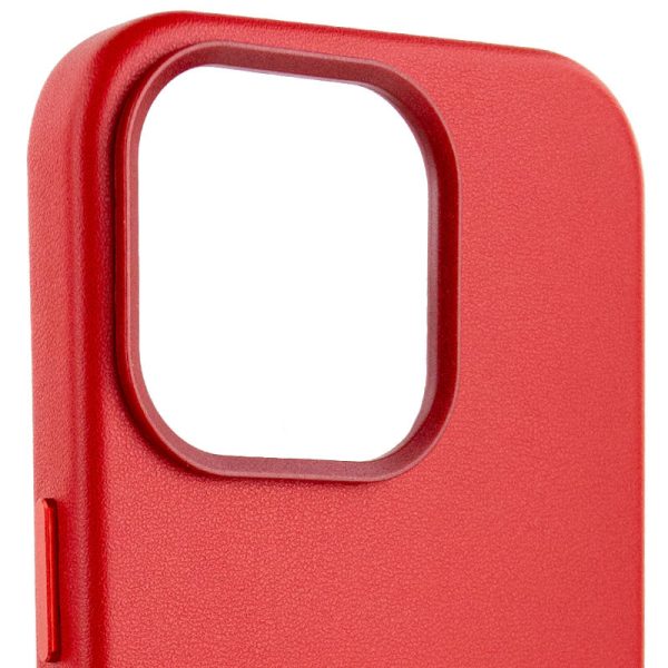 Шкіряний чохол для Apple iPhone 13 Pro Crimson Leather Case with MagSafe - Зображення 3