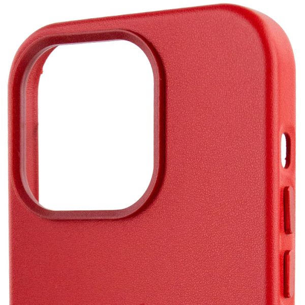 Шкіряний чохол для Apple iPhone 13 Pro Crimson Leather Case with MagSafe - Зображення 4
