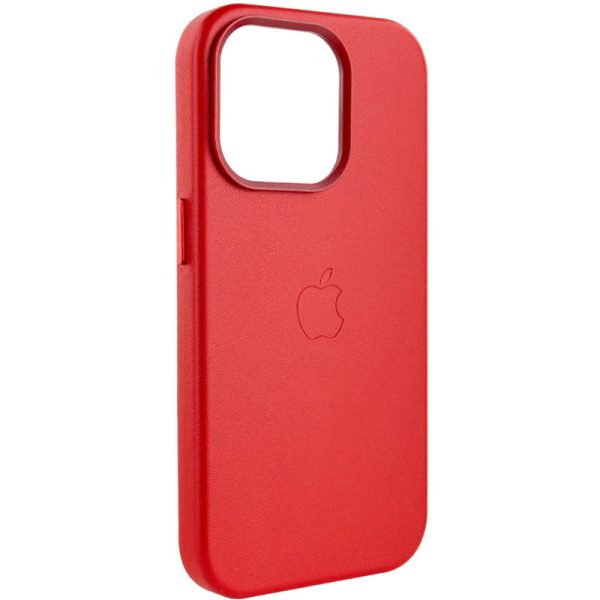 Шкіряний чохол для Apple iPhone 13 Pro Crimson Leather Case with MagSafe - Зображення 5