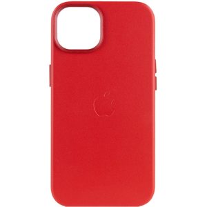 Шкіряний чохол для Apple iPhone 13 Crimson Leather Case with MagSafe