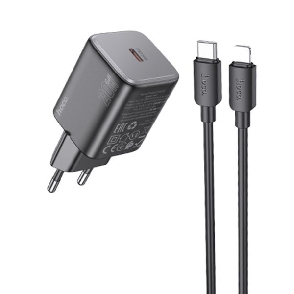 Зарядний пристрій Hoco N40 Mighty 1C PD20W + Type-C to Lightning