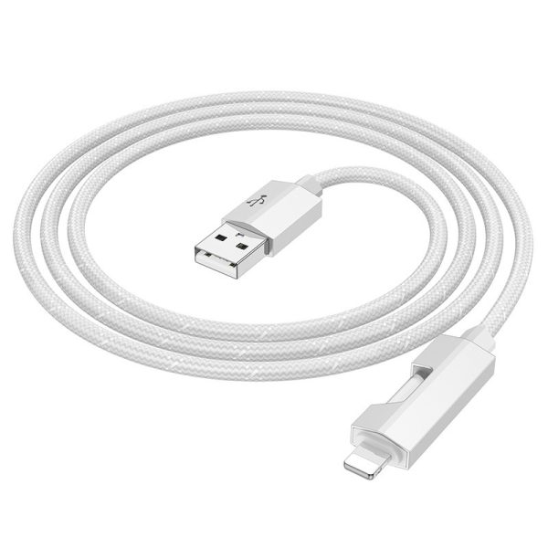 Дата кабель Hoco U123 Regent colorful 2.4A USB to Lightning (1.2m) - Зображення 4