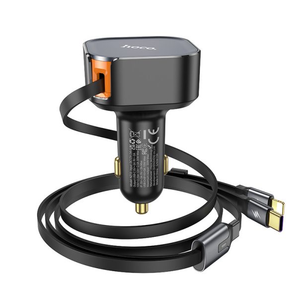 АЗП Hoco NZ13 Clever PD30W with telescopic cable Type-C to Lightning - Зображення 4