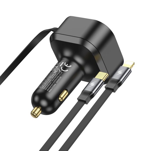 АЗП Hoco NZ13 Clever PD30W with telescopic cable Type-C to Lightning - Зображення 5