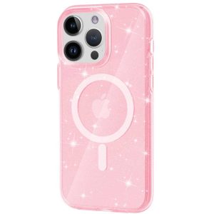 Чохол для iPhone 12 Pro Max Рожевий TPU Galaxy Sparkle (MagFit)