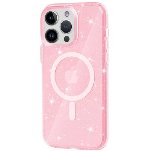 Чохол для iPhone 12 Pro Max Рожевий TPU Galaxy Sparkle (MagFit)