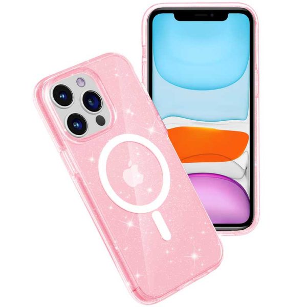Чохол для iPhone 12 Pro Max Рожевий TPU Galaxy Sparkle (MagFit) - Зображення 3