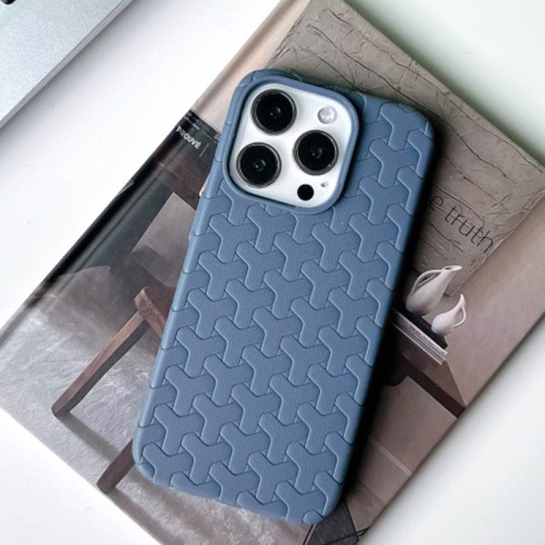 Чохол для iPhone 15 Pro Max Синій TPU Weaving - Зображення 2