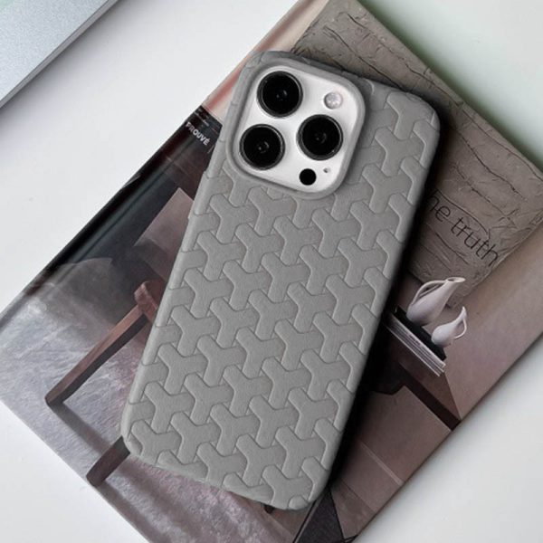 Чохол для iPhone 15 Pro Max Сірий TPU Weaving - Зображення 3