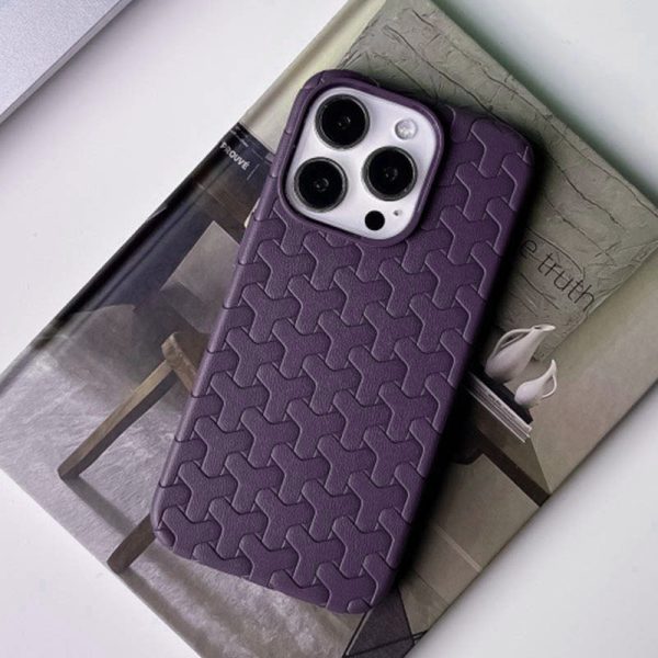 Чохол для iPhone 15 Pro Max Фіолетовий TPU Weaving - Зображення 4
