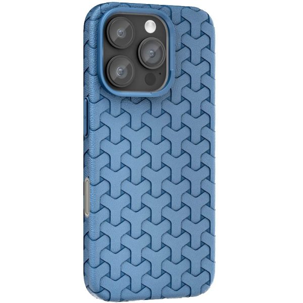 Чохол для iPhone 16 Pro Синій TPU Weaving