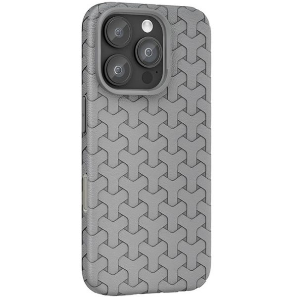 Чохол для iPhone 16 Pro Max Сірий TPU Weaving