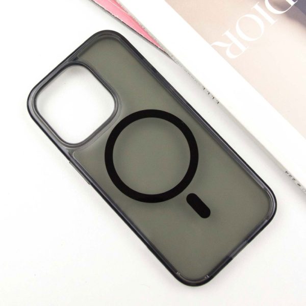 Чохол для iPhone 15 Чорний SGP Чорний Матовий (MagFit) - Зображення 2