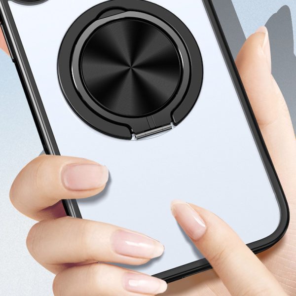 Чохол для iPhone 15 Pro Max Чорний Metal Ring with MagSafe - Зображення 2