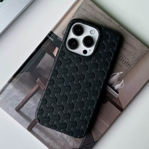 Чохол для iPhone 13 Pro Чорний TPU Weaving - Зображення 3