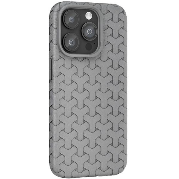 Чохол для iPhone 14 Pro Сірий TPU Weaving