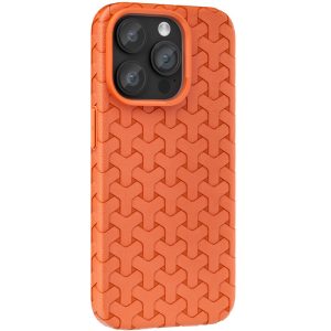 Чохол для iPhone 14 Pro Max Помаранчевий TPU Weaving