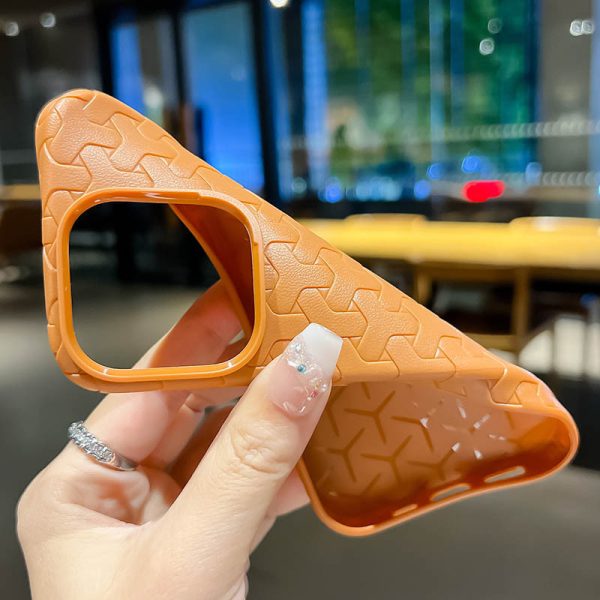 Чохол для iPhone 14 Pro Max Помаранчевий TPU Weaving - Зображення 5