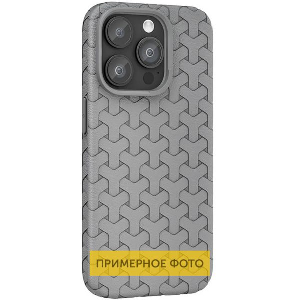 Чохол для iPhone 15 Сірий TPU Weaving