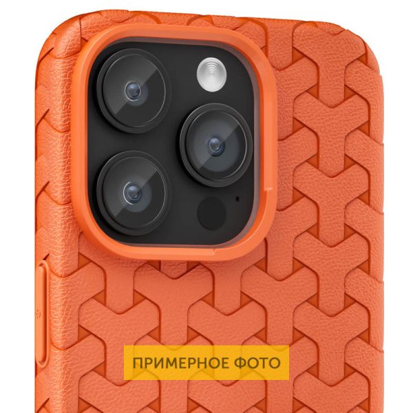 Чохол для iPhone 15 Помаранчевий TPU Weaving - Зображення 2