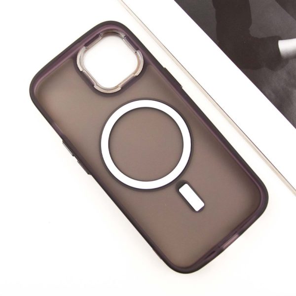 Чохол для iPhone 15 Фіолетовий TPU+PC Lily with MagSafe - Зображення 4