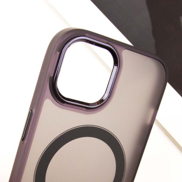 Чохол для iPhone 15 Фіолетовий TPU+PC Lily with MagSafe - Зображення 5