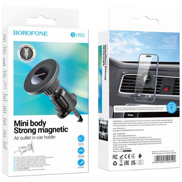 Автотримач Borofone BH90 Ring magnetic (air outlet) - Зображення 6
