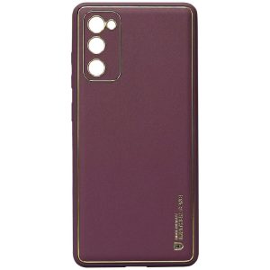 Шкіряний чохол для Samsung Galaxy S20 FE Бордовий Xshield