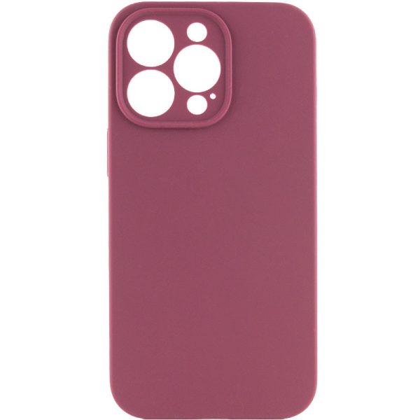 Чохол для iPhone 15 Pro Бордовий Silicone Case Full Camera Protective NO LOGO