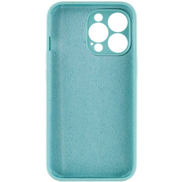 Чохол для iPhone 15 Pro Max Бірюзовий Silicone Case Full Camera Protective NO LOGO - Зображення 4