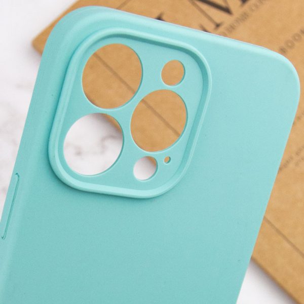 Чохол для iPhone 15 Pro Max Бірюзовий Silicone Case Full Camera Protective NO LOGO - Зображення 6