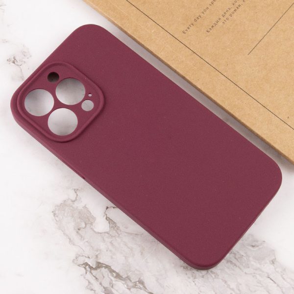 Чохол для iPhone 15 Pro Max Бордовий Silicone Case Full Camera Protective NO LOGO - Зображення 3