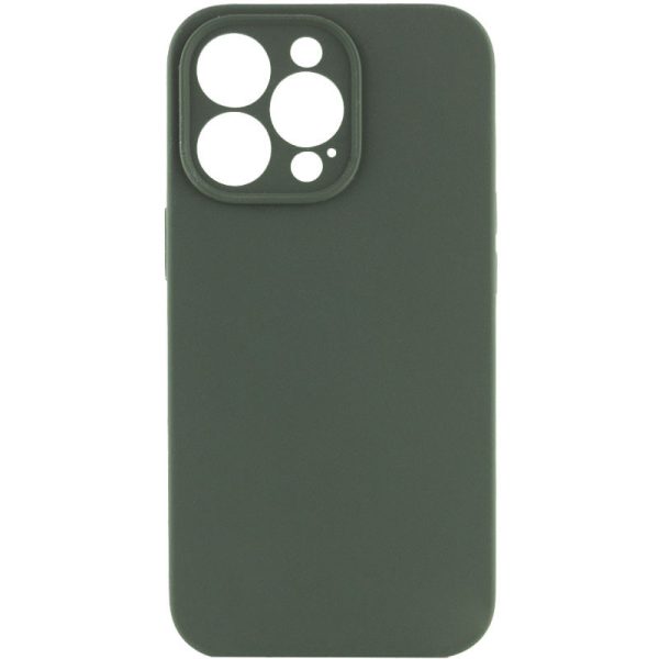 Чохол для iPhone 15 Pro Max Зелений Silicone Case Full Camera Protective NO LOGO