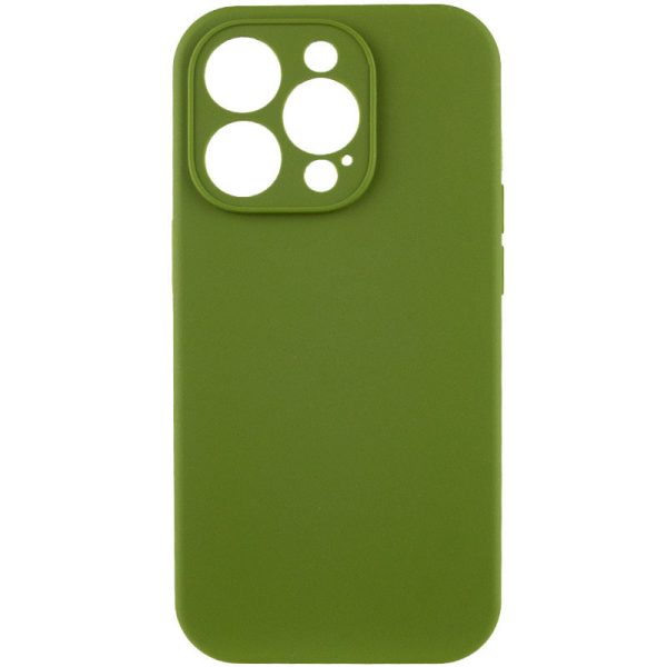 Чохол для iPhone 15 Pro Max Зелений Silicone Case Full Camera Protective NO LOGO