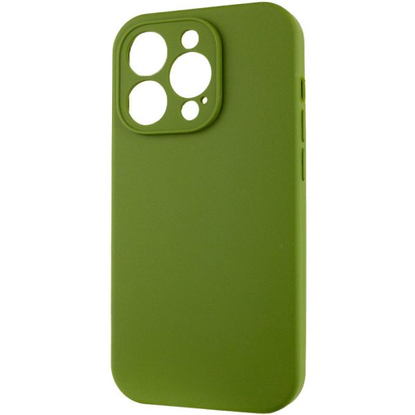 Чохол для iPhone 15 Pro Max Зелений Silicone Case Full Camera Protective NO LOGO - Зображення 3