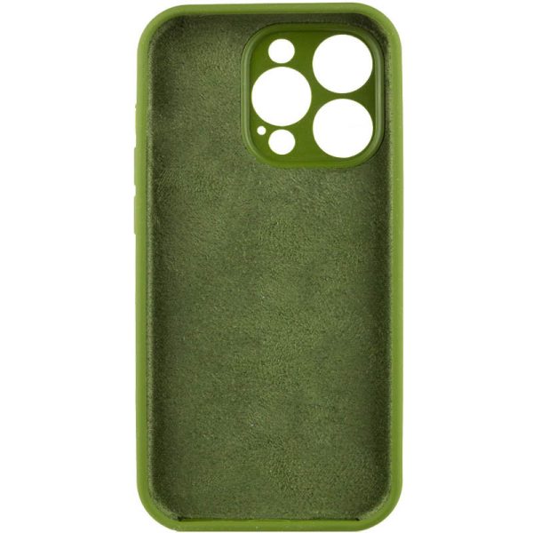 Чохол для iPhone 15 Pro Max Зелений Silicone Case Full Camera Protective NO LOGO - Зображення 4
