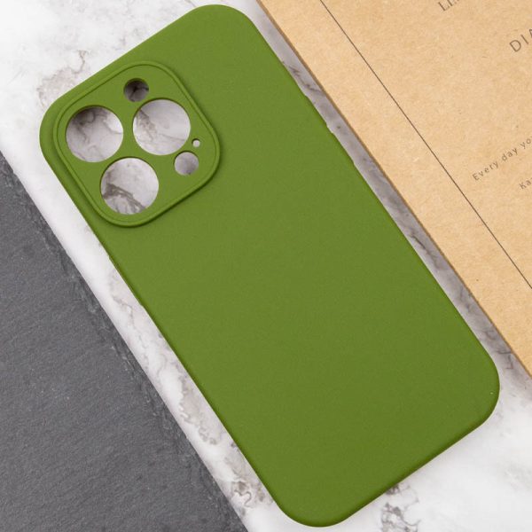 Чохол для iPhone 15 Pro Max Зелений Silicone Case Full Camera Protective NO LOGO - Зображення 5