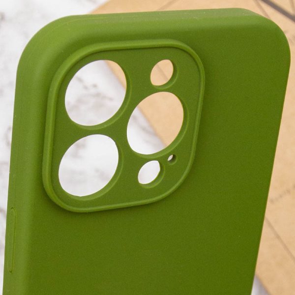 Чохол для iPhone 15 Pro Max Зелений Silicone Case Full Camera Protective NO LOGO - Зображення 6
