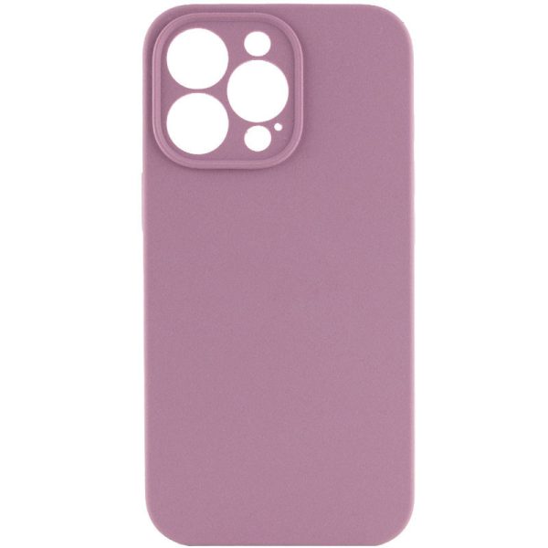 Чохол для iPhone 15 Pro Max Ліловий Silicone Case Full Camera Protective NO LOGO