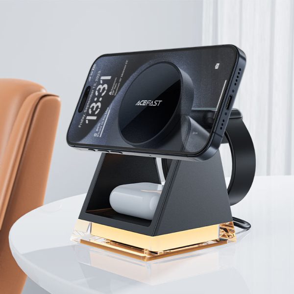 Бездротова зарядка Acefast E17 desktop 3-in-1 - Зображення 7