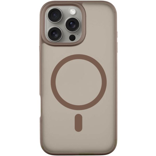 Чохол для iPhone 16 Pro Max Золотий Синійo Skin Friendly Frosted with MagSafe