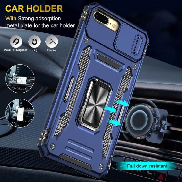 Ударостійкий чохол для Apple iPhone 7 plus / 8 plus Синій Camshield Army Ring - Зображення 2