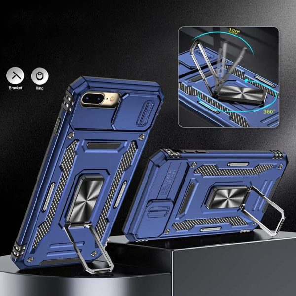 Ударостійкий чохол для Apple iPhone 7 plus / 8 plus Синій Camshield Army Ring - Зображення 4
